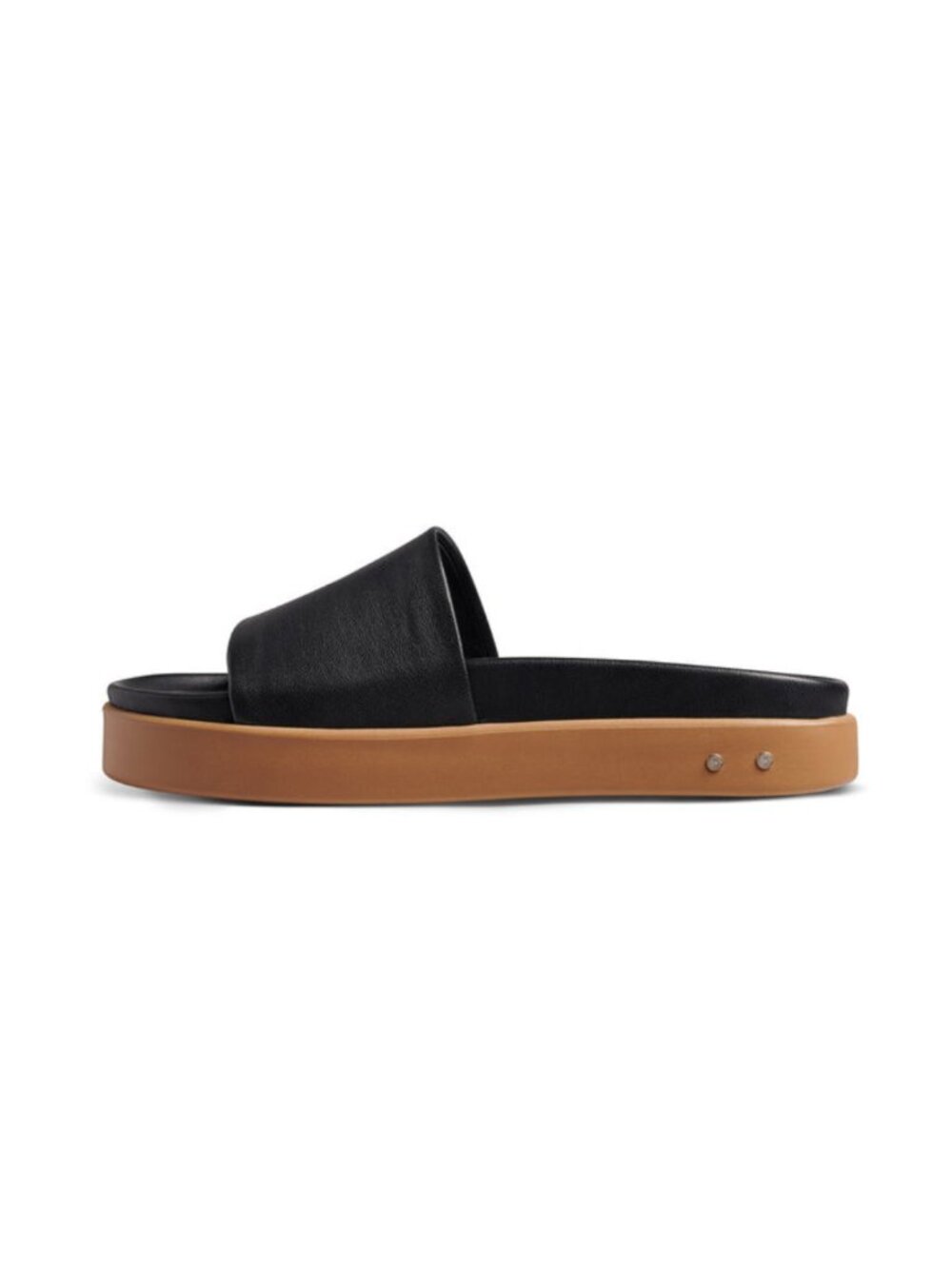 Beek Chick Sandal Slide in Black Leather - Picture 2 of 4